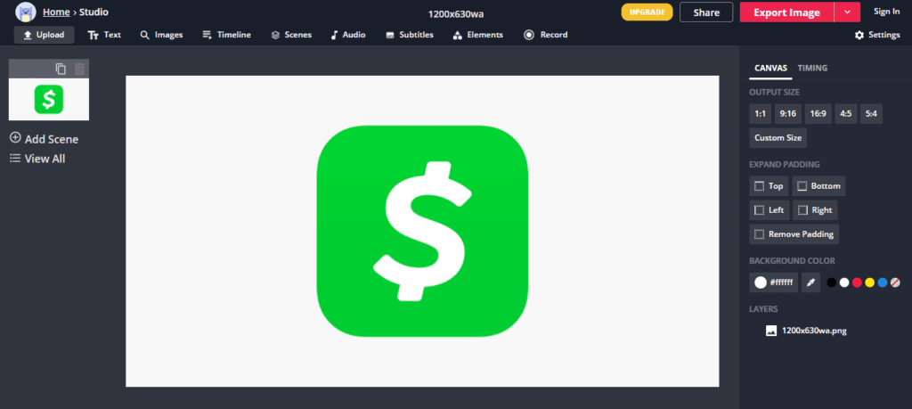 Convert Cash App logo to transparent png