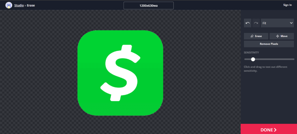 Convert Cash App logo to transparent png 2