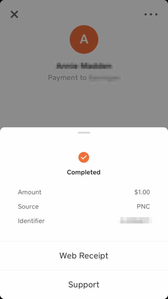 web receipt Cash App 
