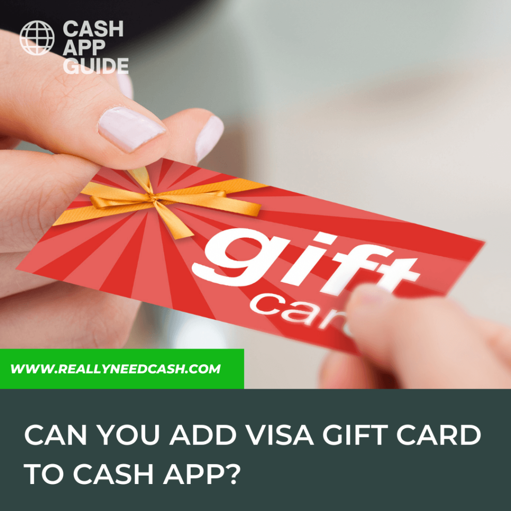 can you add visa gift card to cash app