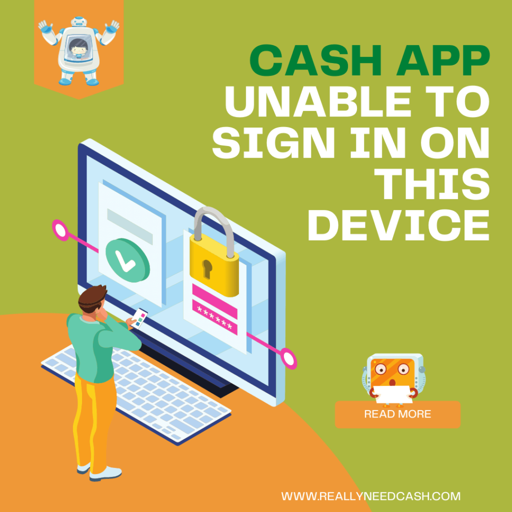cashapp unable to sign in on this device