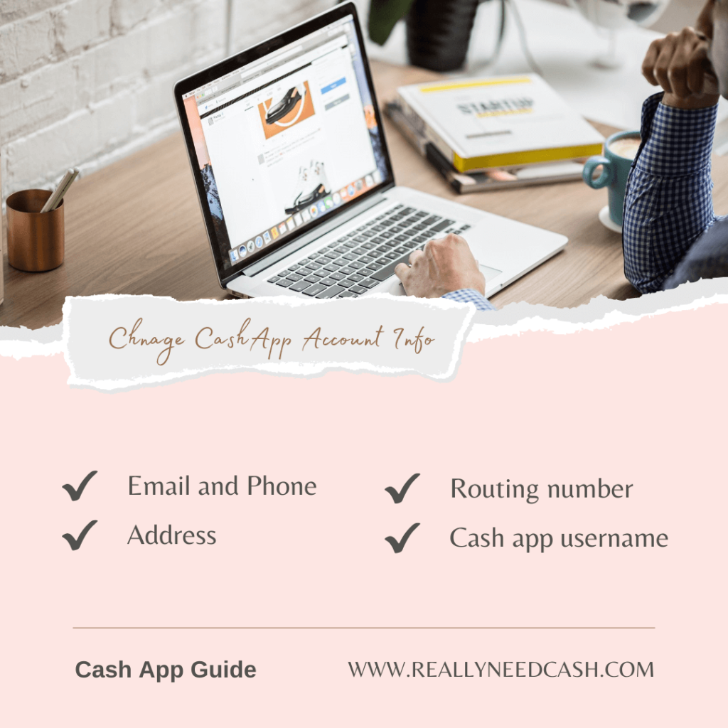 how to change account info on cash app
