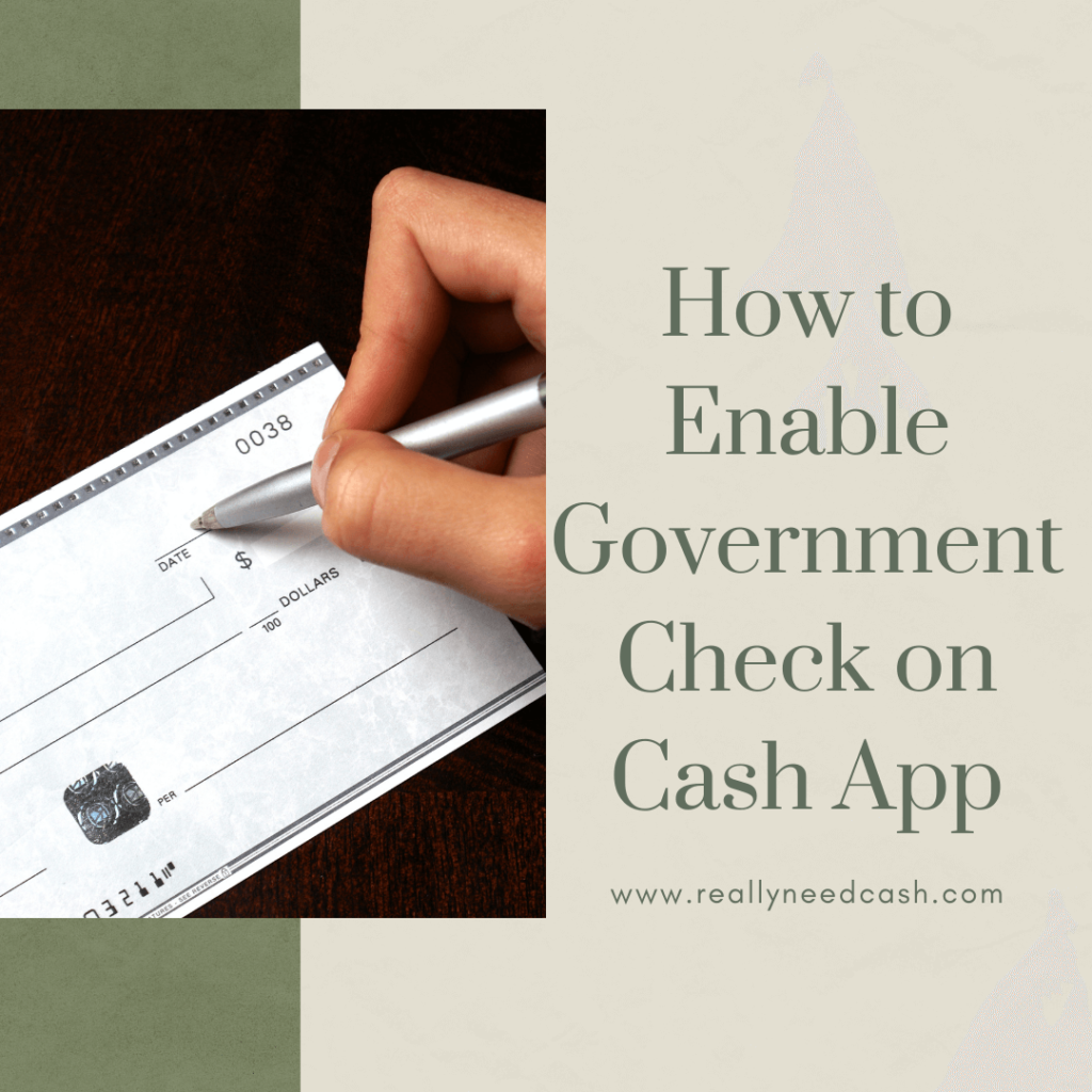 How to Enable Government Check on Cash App