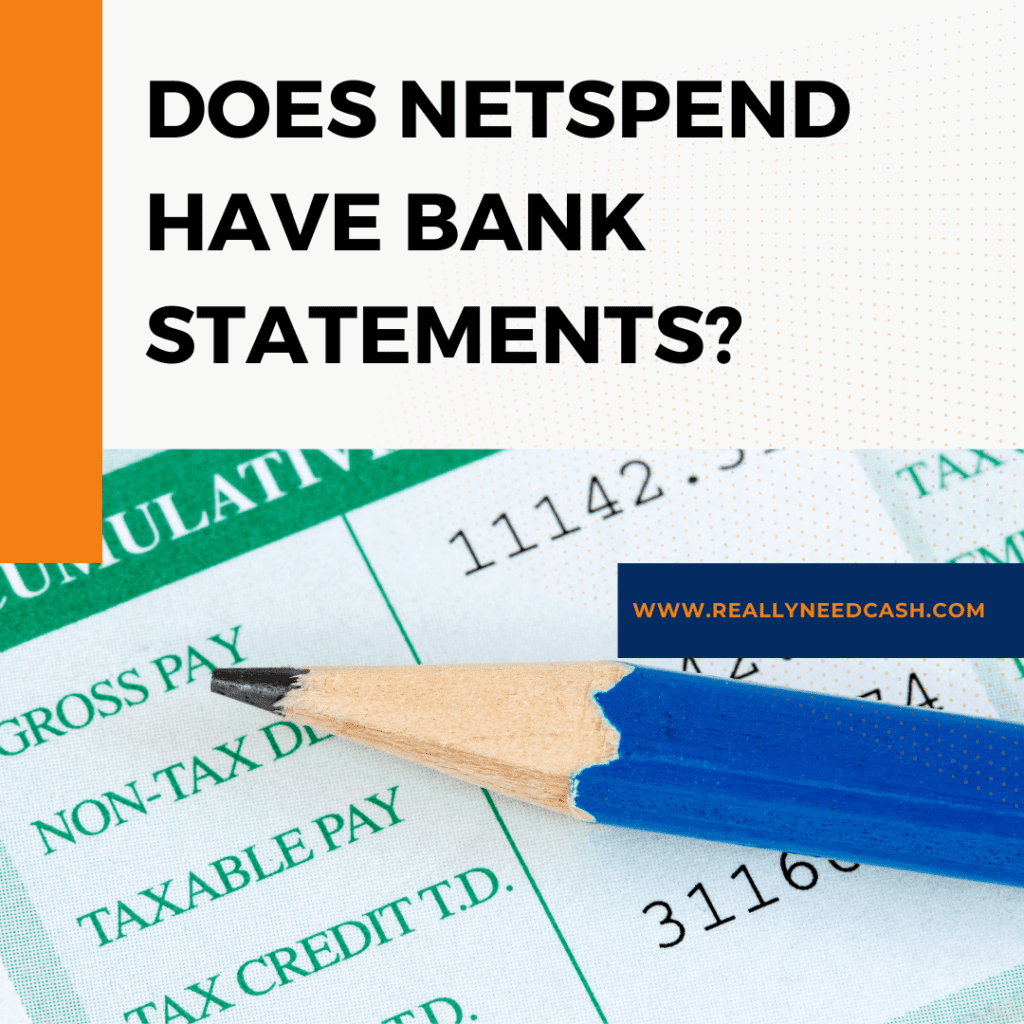 Does Netspend Have Bank Statements