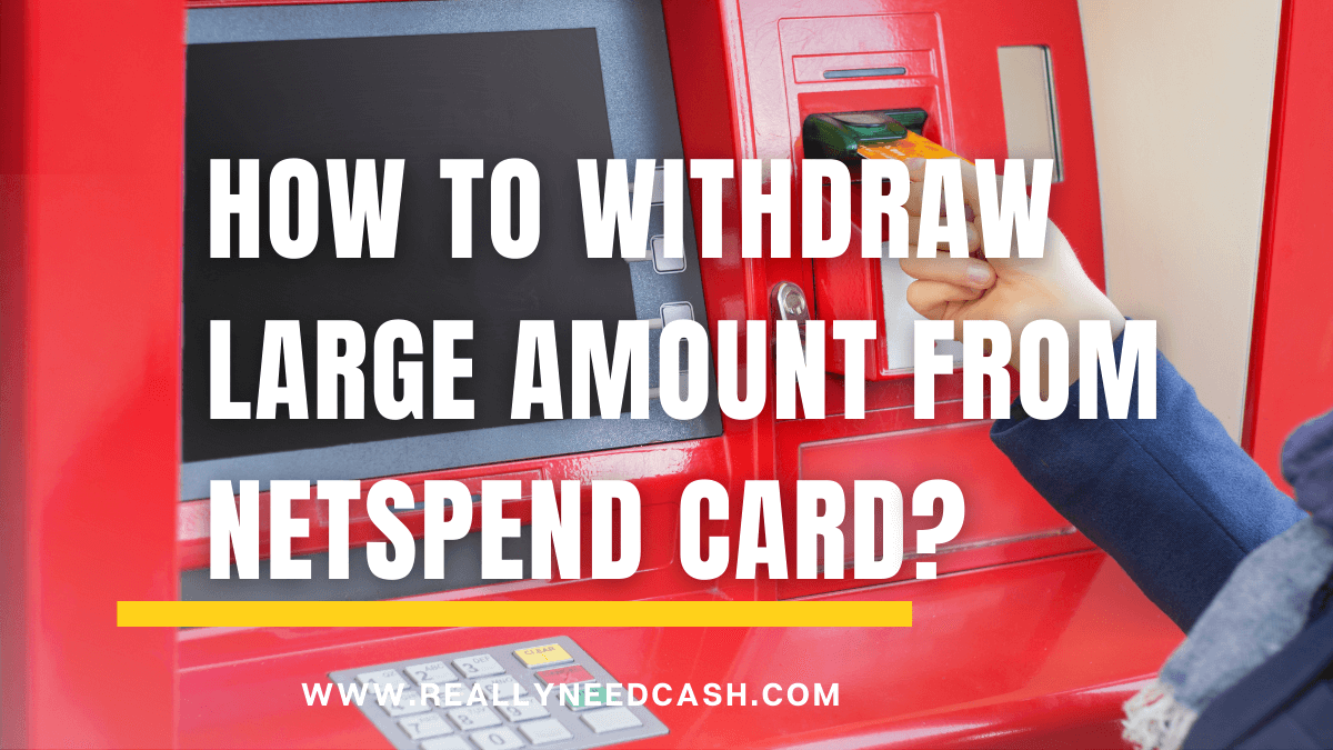 How Do I Withdraw Large Amounts From my NetSpend Card? ATM ...