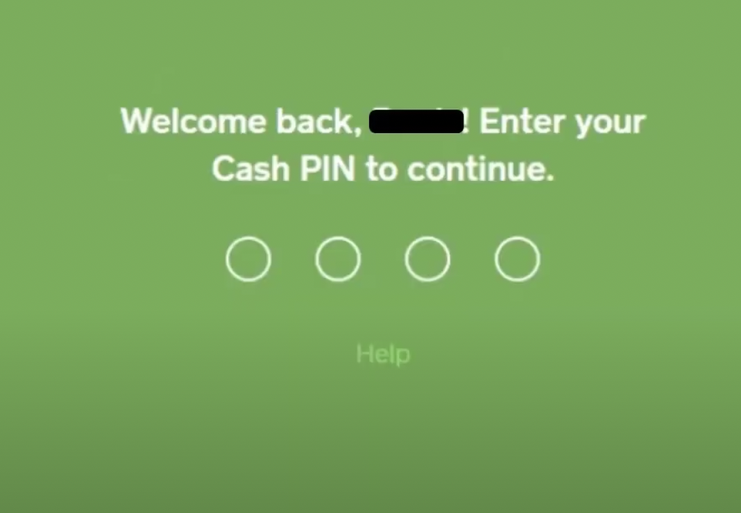 Enter Cash App PIN