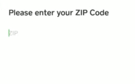 Enter the Zip Code