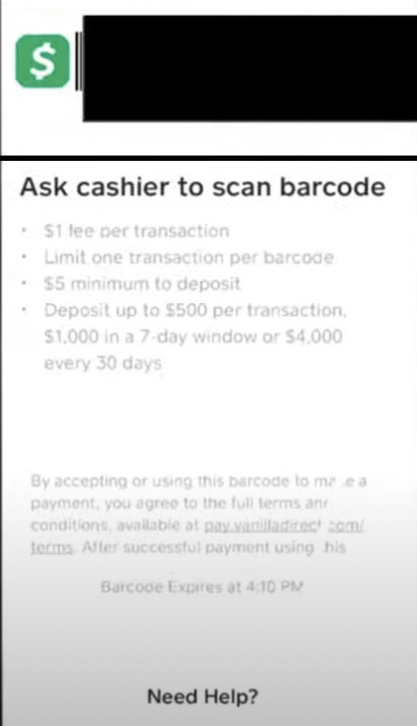 Show Your Cash App Barcode to the Cashier