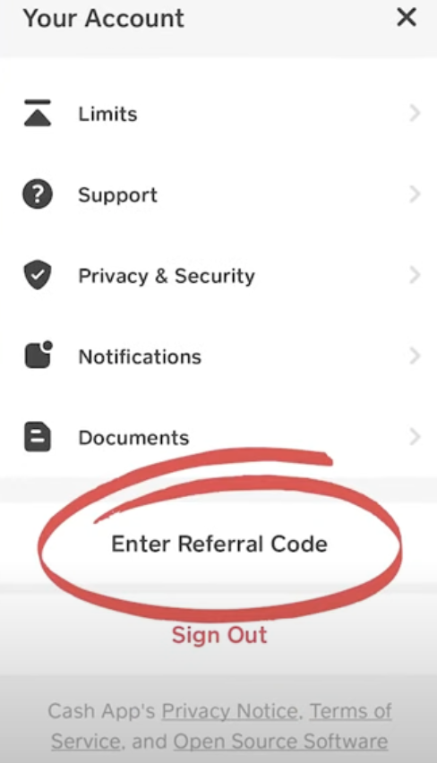Using a Referral Code as a New User