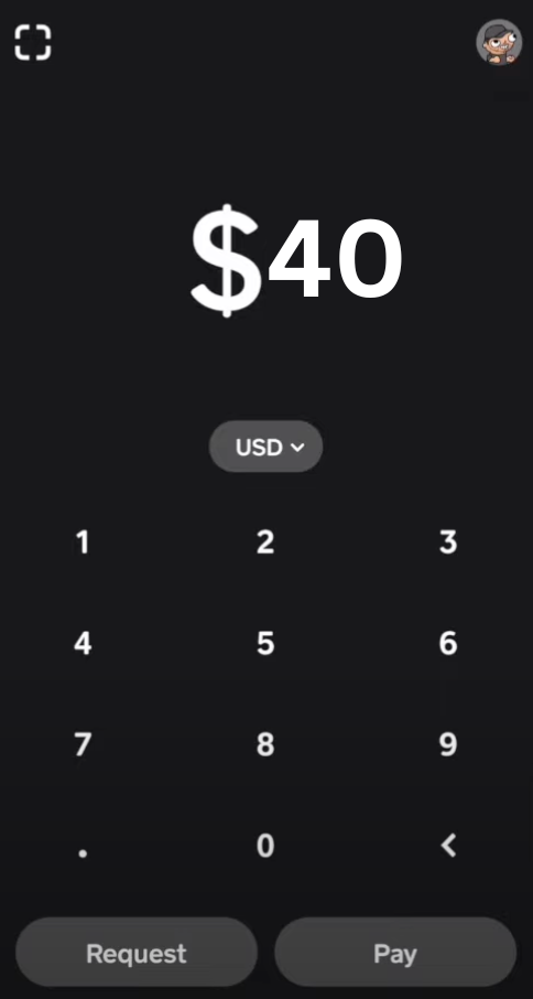 $40 Cash App Screenshot