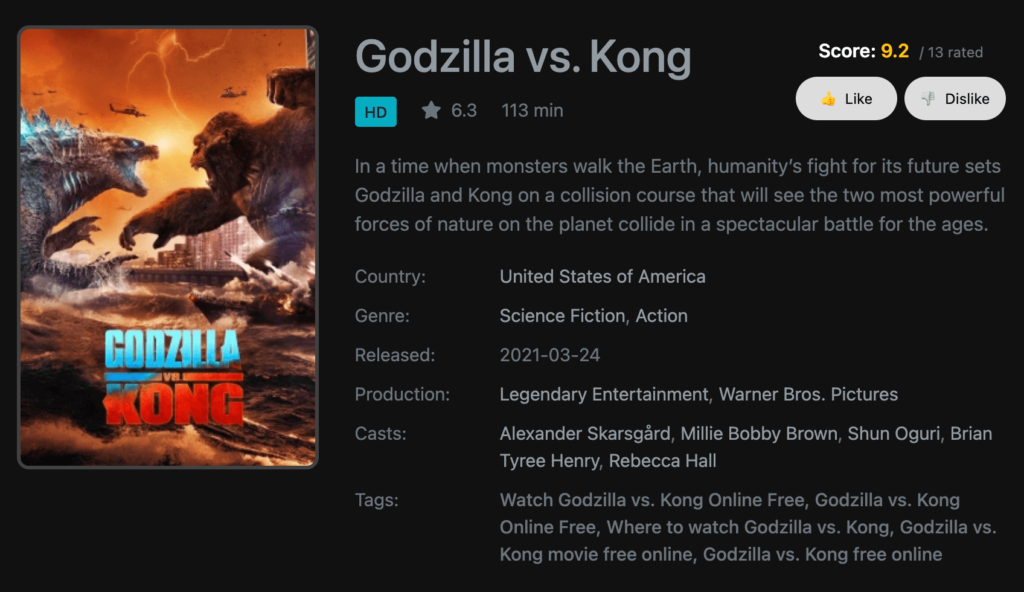 Godzilla vs Kong Isaidub