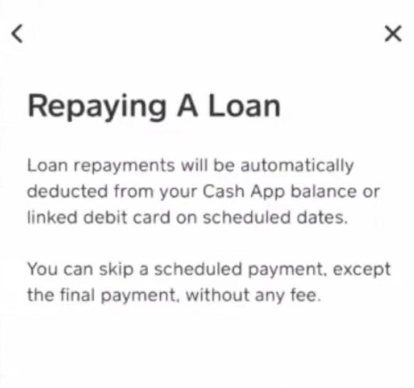 repayment of the loan