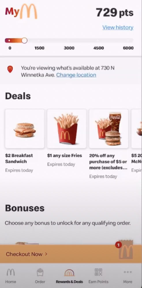 Open the McDonald's App