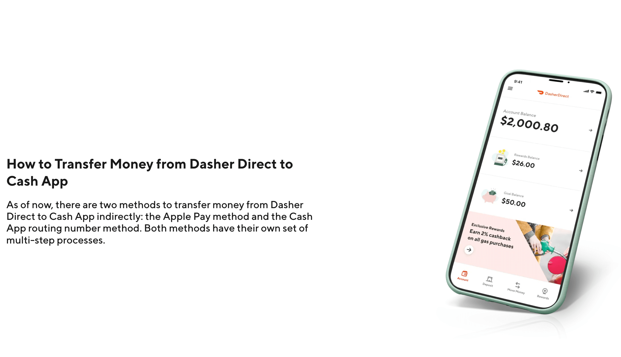 can you transfer money from dasher direct to cash app