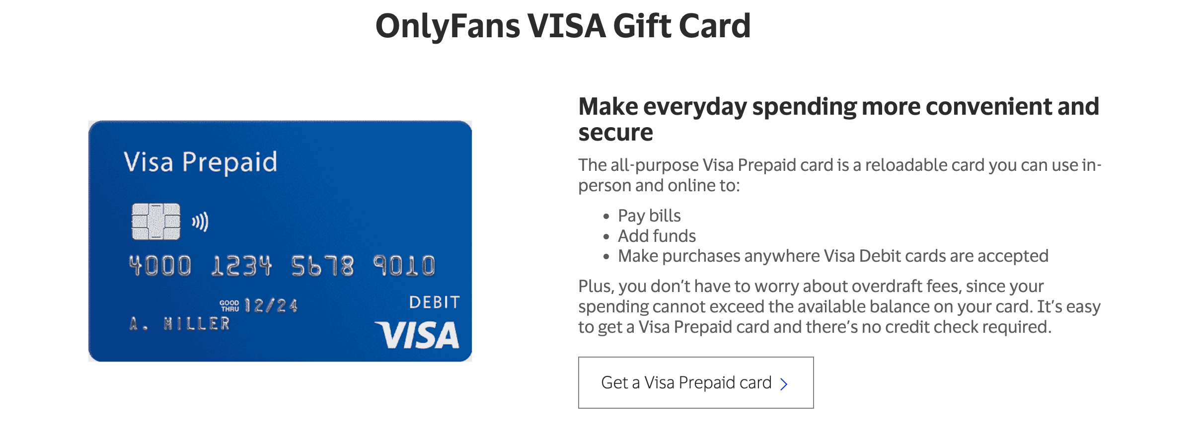 How to Add Visa Gift Card to OnlyFans