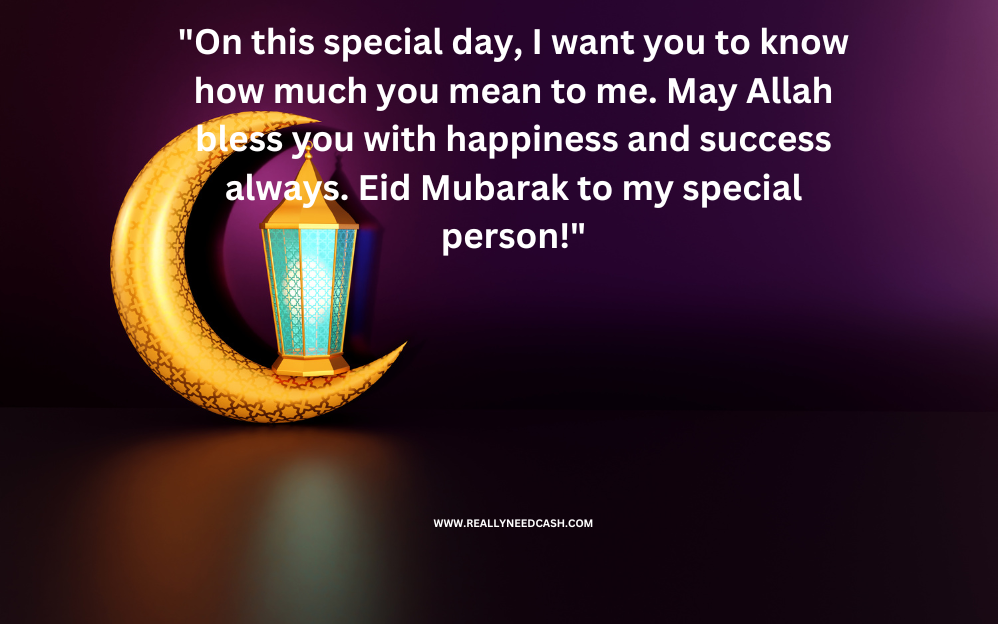 special person happy eid mubarak wishes